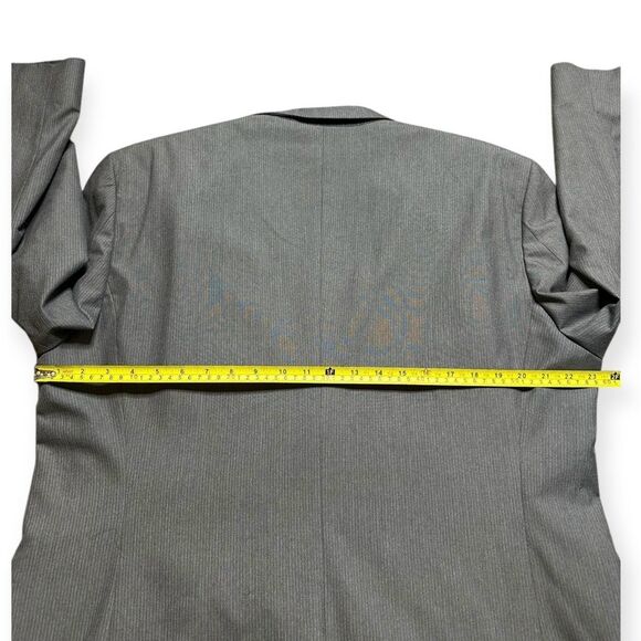 Banana Republic Blazer Mens 46R Gray Pinstripe Office Formal Classic Suit Jacket - Picture 4 of 10